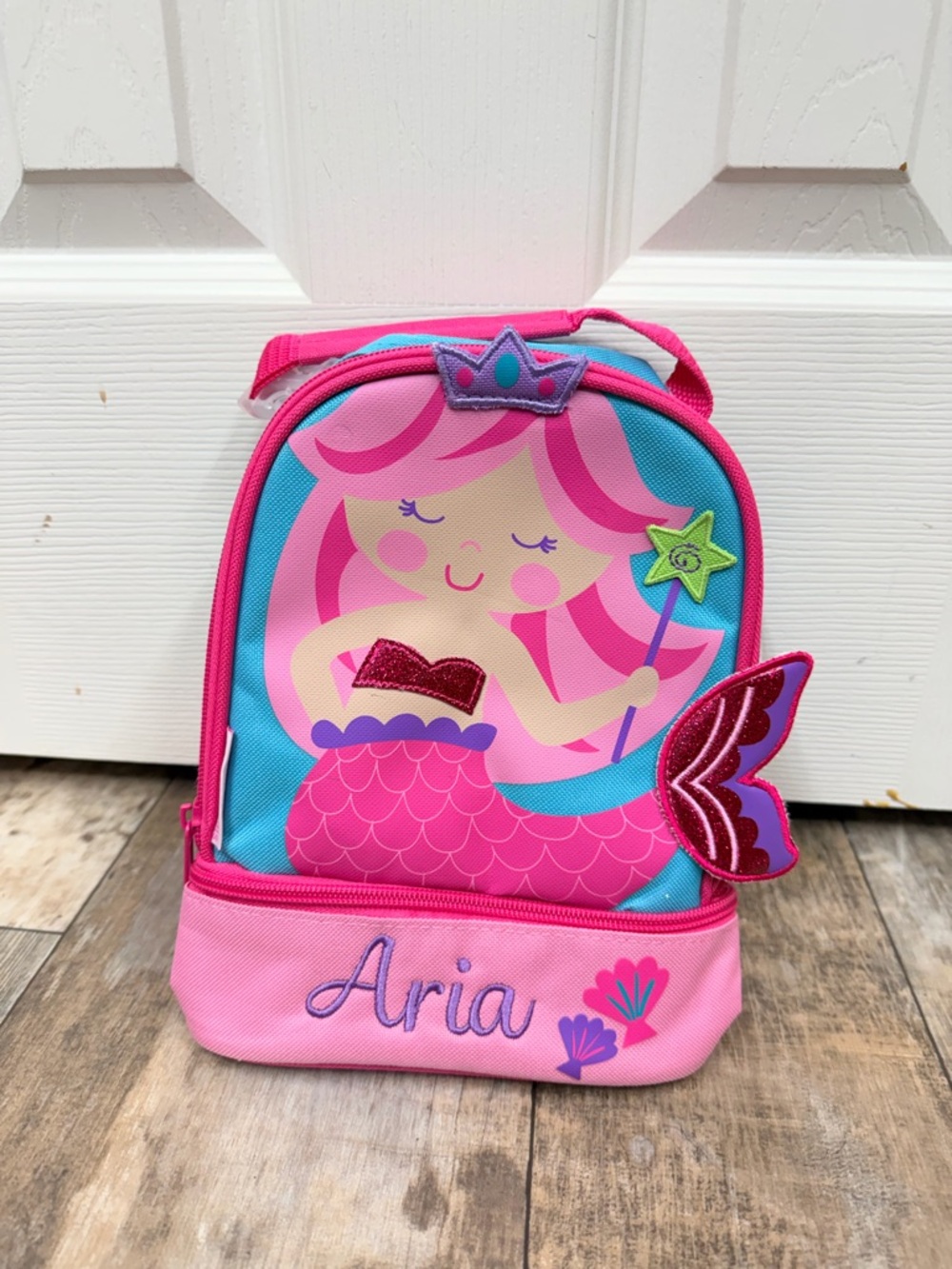 NWT Kids Pink Stephen Joseph Mermaid Lunchpal with Name - Aria